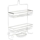 Jumbo 2 Tier Shower Caddy - with Soap Dish, Chrome
