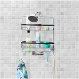 Jumbo 2 Tier Shower Caddy - with Soap Dish, Chrome