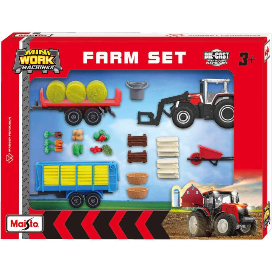 Die Cast Farm Set Playset - Mini Work