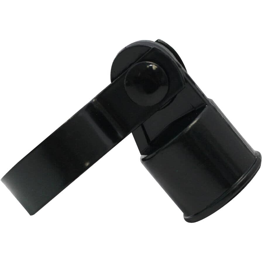 1-1/4" Black Link Rail End Assembly