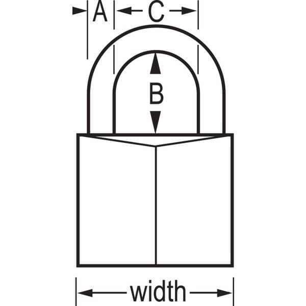 1-3/16" Brass Padlock