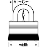 1-3/4" Laminated Padlock, with Adjustable Shackle