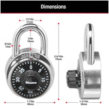 1-7/8" Black Combination Padlock