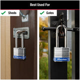 3 Pack Keyed Alike 1-3/4" Laminated Padlocks, with 2-1/2" Shackle