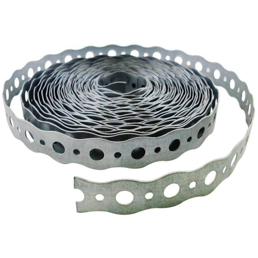 3/4" x 25' Galvanized Steel Suspension Pipe Strapping - 20 Gauge