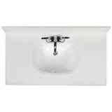 31" x 19" Cultured Marble Vanity Top with Rectangular Sink - Solid White