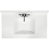 31" x 19" Cultured Marble Vanity Top with Rectangular Wave Sink - White