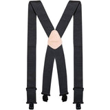 Non-Elastic Black Work Apron Suspenders