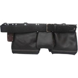 Professional Top Grain Leather Carpenters Waist Apron - 11 Pockets
