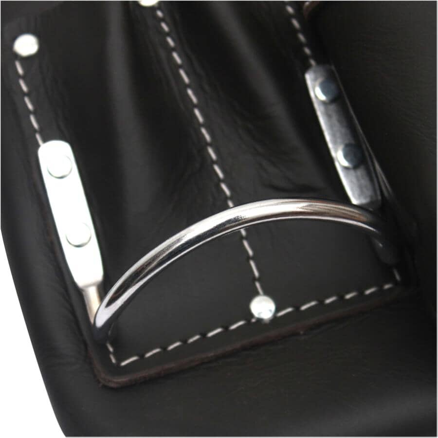 Professional Top Grain Leather Carpenters Waist Apron - 11 Pockets