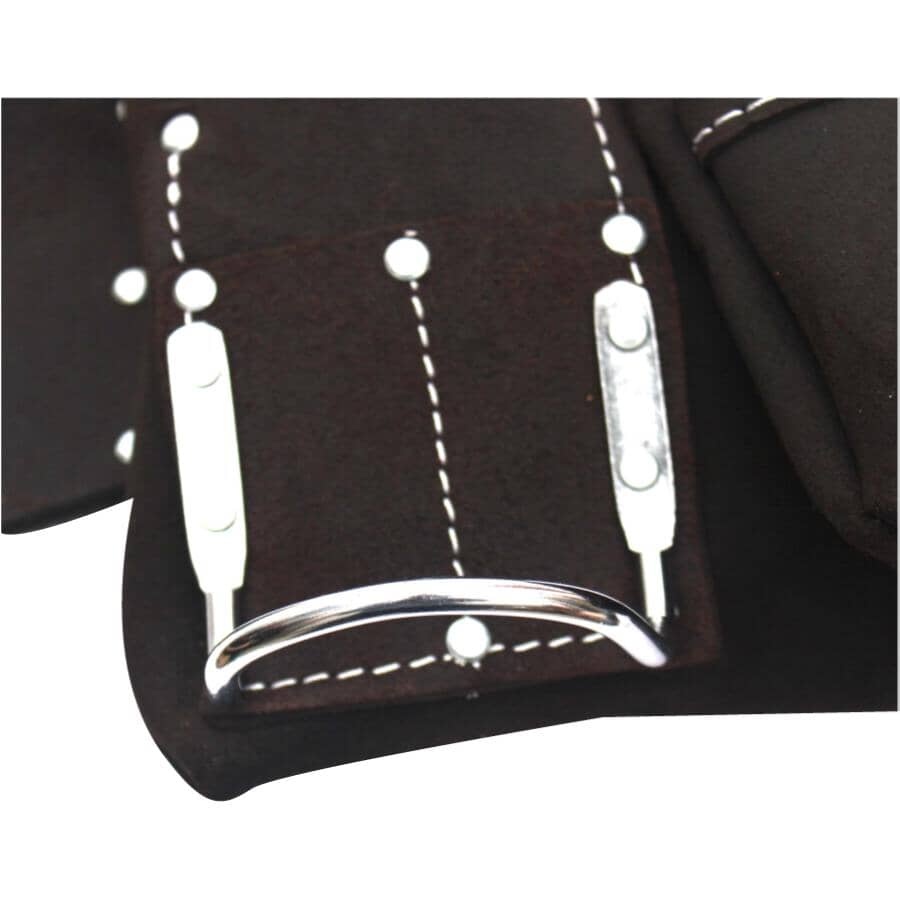 Split Leather Carpenters Waist Apron - 11 Pockets