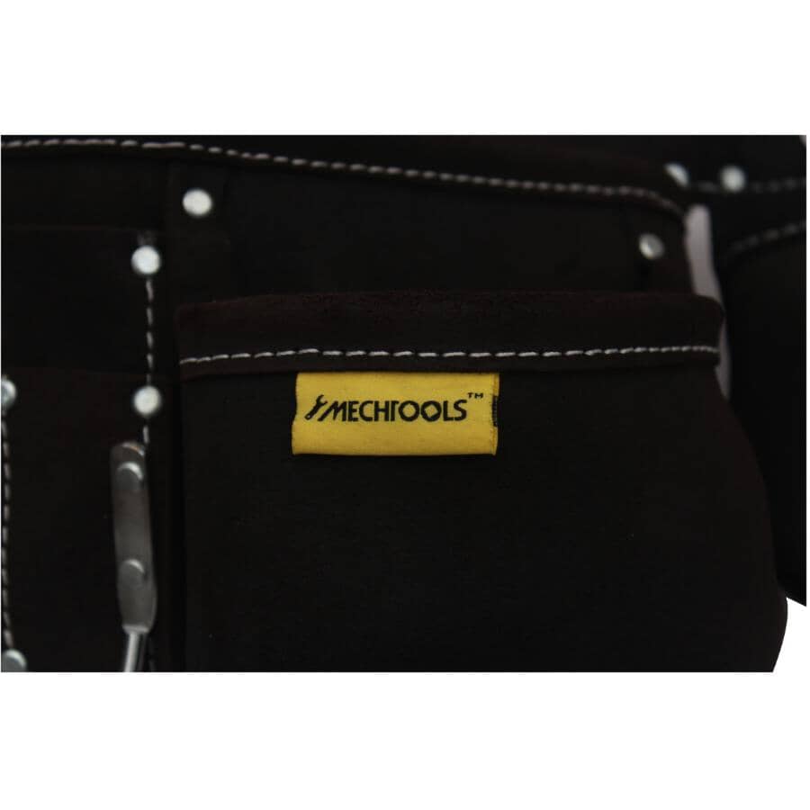 Split Leather Carpenters Waist Apron - 11 Pockets