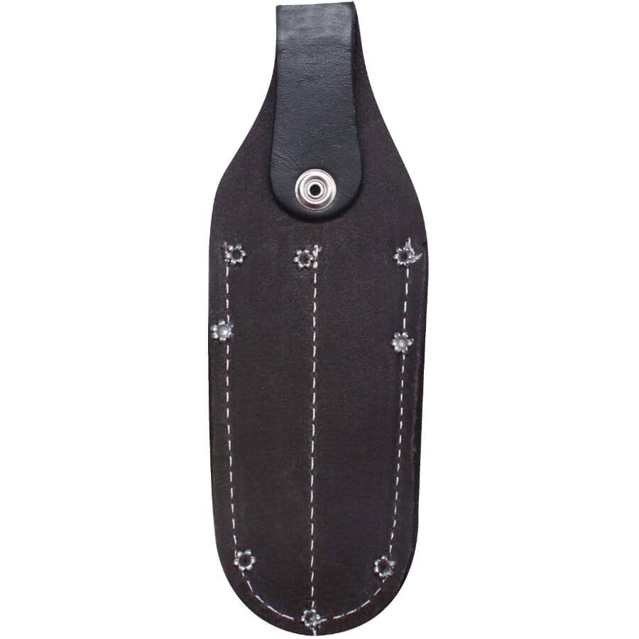 Tradesperson's Leather Utility Knife & Tool Pouch - 3 Pockets with 2" Belt Slots
