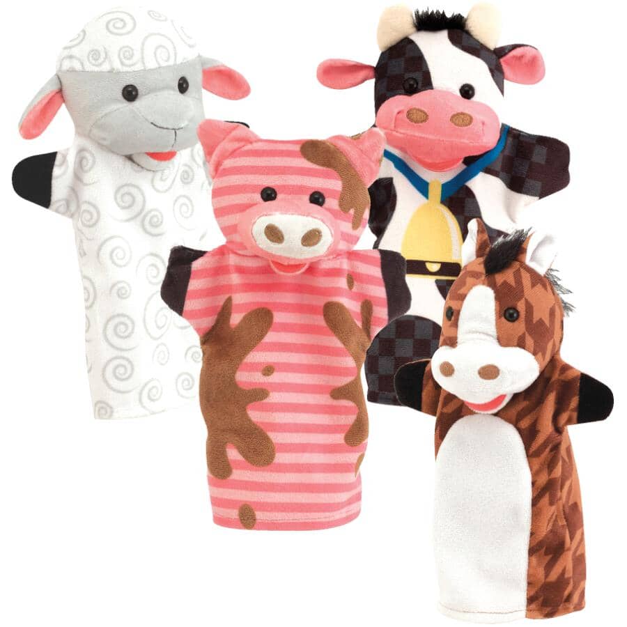 Farm Friends Hand Puppets - 4 Pack