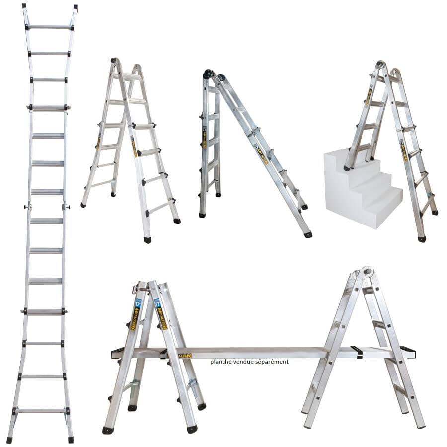 17' 5-in-1 Aluminum Multi-Position Ladder