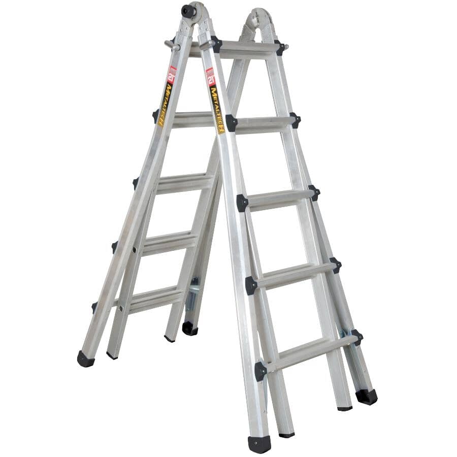 17' 5-in-1 Aluminum Multi-Position Ladder