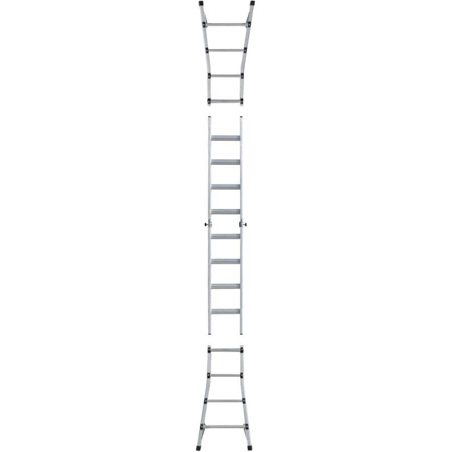 17' 5-in-1 Aluminum Multi-Position Ladder