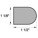 1-1/8" x 1-5/8" x 8' Finger Jointed Pine Primed Window Stool Moulding