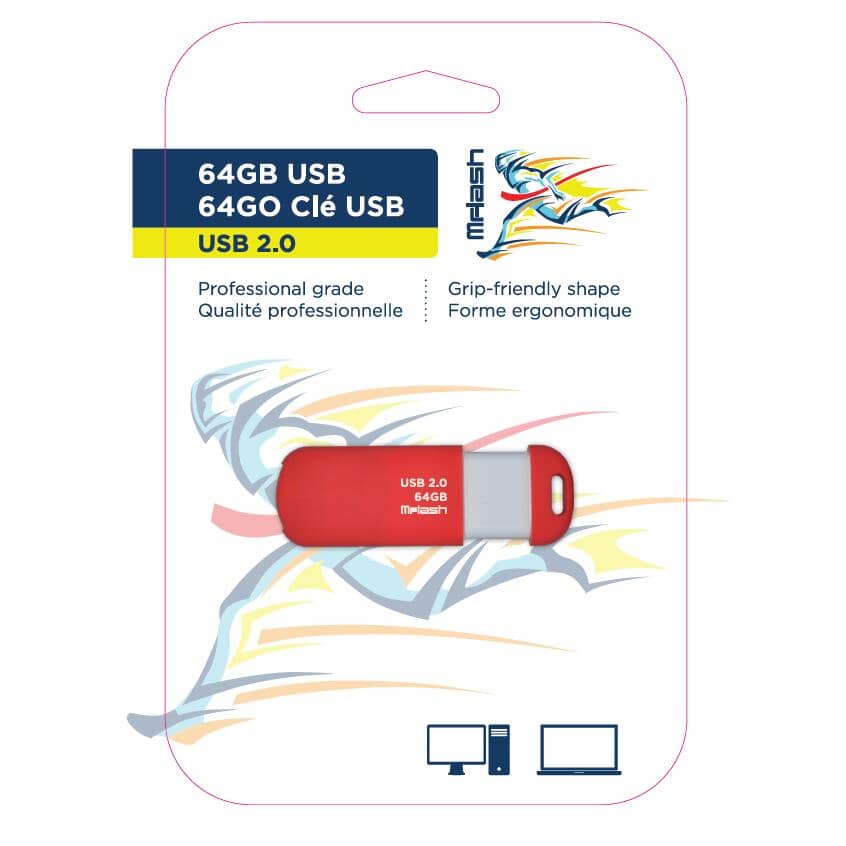 Red 64GB USB Flash Drive
