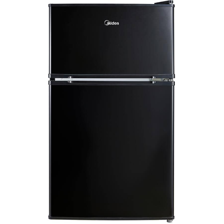 3.1 cu.ft. Two Door Mini Fridge with Freezer - Black
