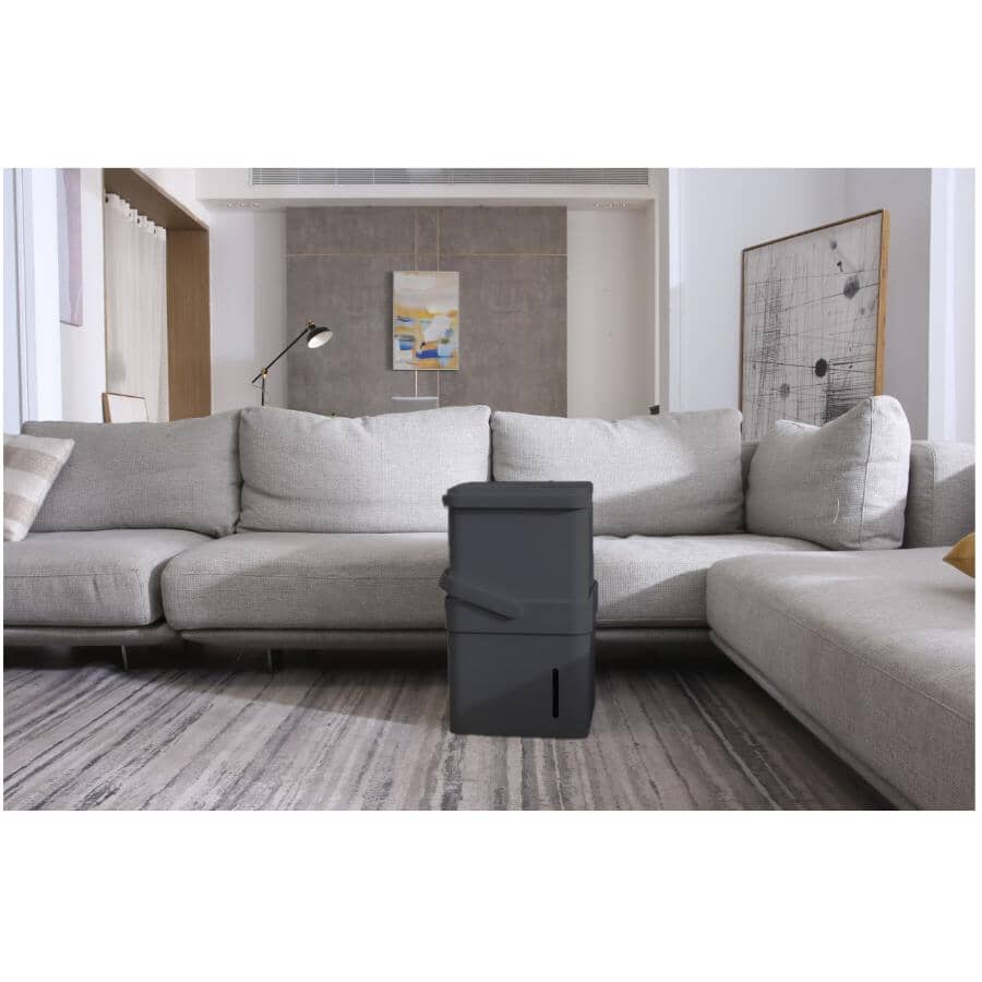 50 Pint Smart Portable Cube Dehumidifier with Pump - Black