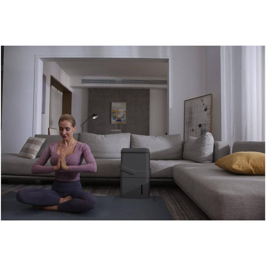 50 Pint Smart Portable Cube Dehumidifier with Pump - Black