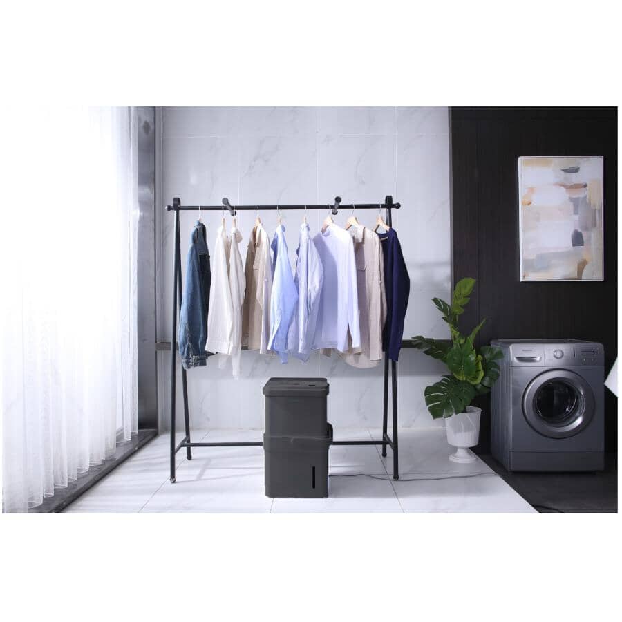 50 Pint Smart Portable Cube Dehumidifier with Pump - Black