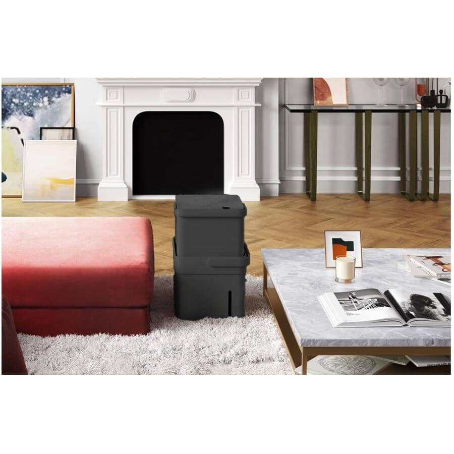 50 Pint Smart Portable Cube Dehumidifier with Pump - Black