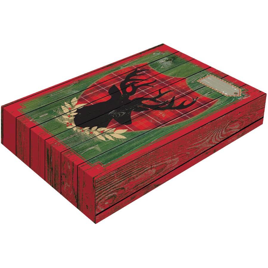 3 Pack 13" x 9" x 2" Folding Christmas Gift Boxes