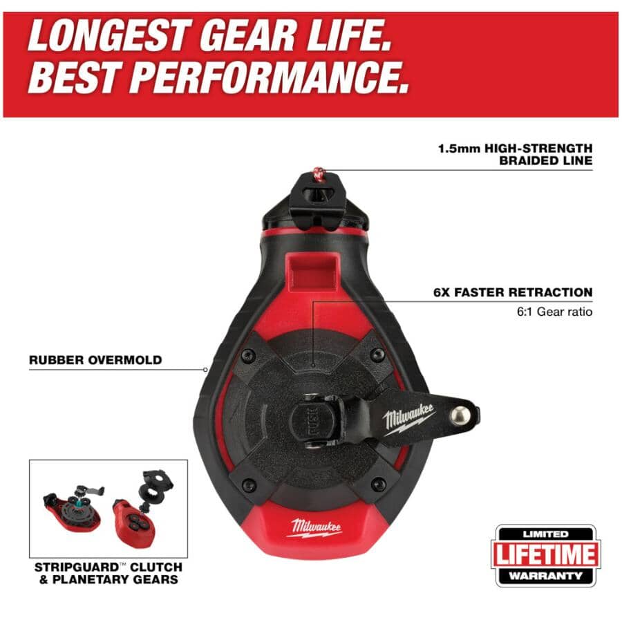 100' Bold Line Chalk Reel - with Blue Chalk Refill