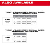 12" 5 TPI Sawzall The Ax Reciprocating Saw Blade - with Carbide Teeth