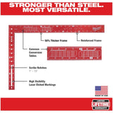 16" x 24" Laser Etched Aluminum Carpenter Square