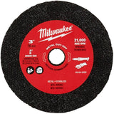 3" x 0.040" x 3/8" Metal Cut-Off Wheels - 3 Pack