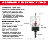 3/8" Quick Change Hole Saw Arbour - Large Thread
