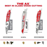 6" 5 TPI Sawzall The Ax Reciprocating Saw Blades - 5 Pack