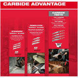 6" 5 TPI Sawzall The Ax Reciprocating Saw Blades - 5 Pack