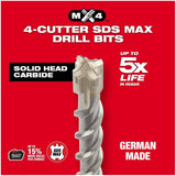 7/8" x 17" x 21" SDS MAX Drill Bit - 4 Cutters