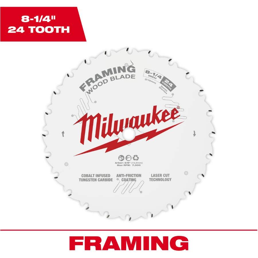 8-1/4" 24 Tooth Carbide Framing Circular Saw Blade
