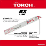 9" 14 TPI Sawzall The Torch Reciprocating Saw Blades - 5 Pack