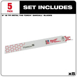 9" 18 TPI Sawzall The Torch Reciprocating Saw Blades - 5 Pack