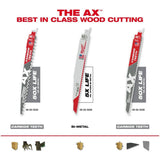 9" 5 TPI Sawzall The Ax Reciprocating Saw Blades - 5 Pack