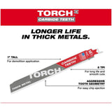 9" 7 TPI Sawzall The Torch Carbide Reciprocating Saw Blade