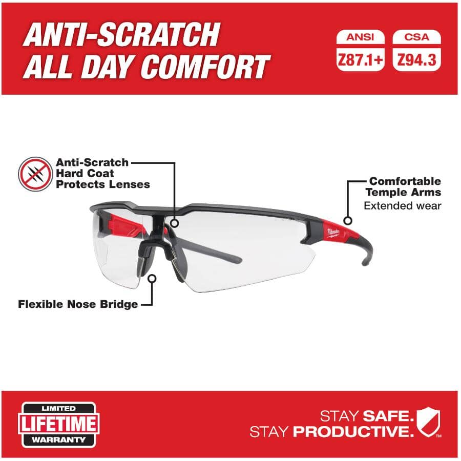 Anti-Scratch Safety Glasses - Clear