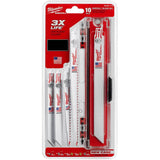 Assorted Sawzall Multi Purpose Reciprocating Saw Blade Set - 10 Pieces