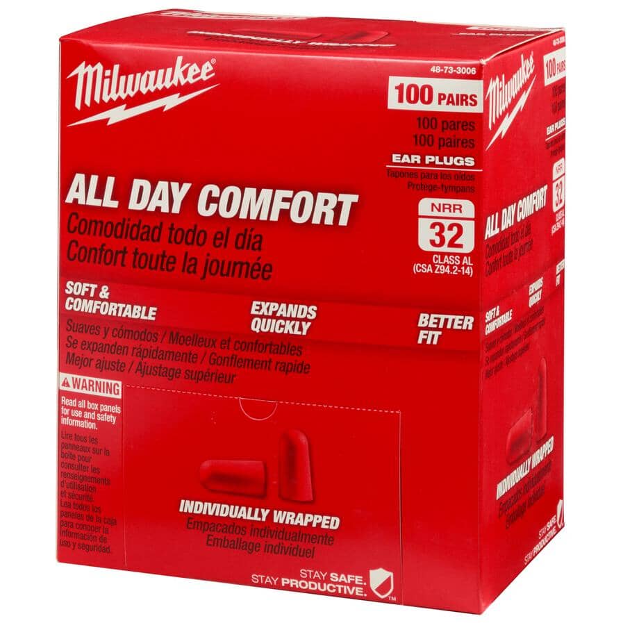 Foam Disposable Ear Plugs - 100 Pairs