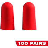Foam Disposable Ear Plugs - 100 Pairs