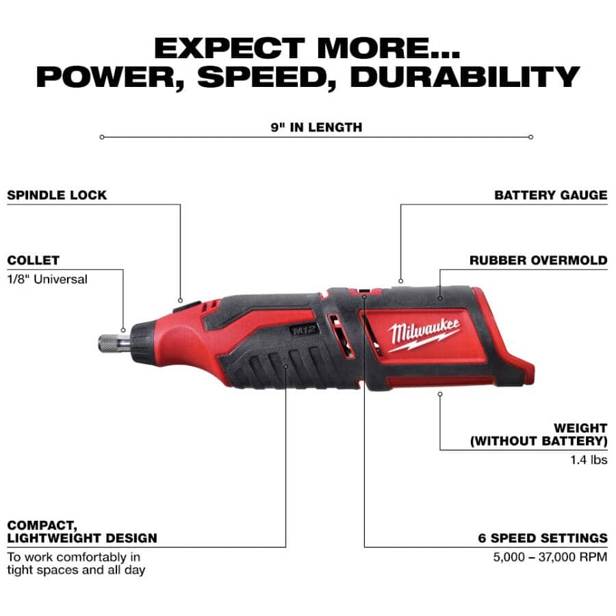 M12 12V Lithium-ion Rotary Tool - Tool Only