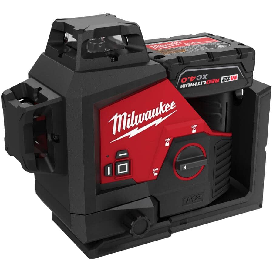 M12 Green 360 Degree 3-Plane Laser Level Kit