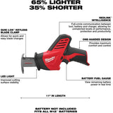 M12 Hackzall 12V Lithium-ion Reciprocating Saw - Tool Only