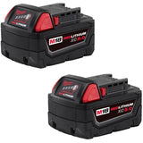 M18 18V Lithium-Ion Extended Capacity 5.0 Ah Redlithium Battery - 2 Pack